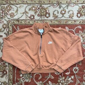 Nike Women's Rust Phoenix Zip-Up Sweater Large